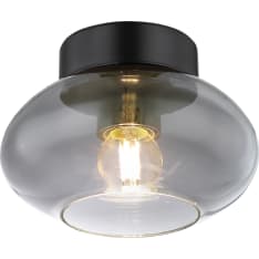 Globo black/smoke ceiling lamp