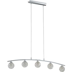 Eglo BERAMO chrome/clear pendant lamp