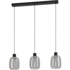 Eglo Connect.Z 3-Os Molochio-Z Musta pendant lamp