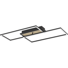 Eglo Cembrano 36x76cm 35,5W LED 3000K 5200lm musta/puu kattovalaisin