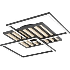 Eglo Cembrano 53x53cm 12,5W LED 3000K 1750lm musta/puu kattovalaisin