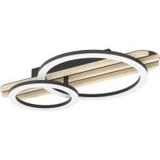 Eglo Cembrano 30x50cm 15W LED 3000K 1900lm musta/puu kattovalaisin