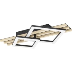 Eglo Cembrano 21x50cm 15W LED 3000K 1600lm musta/puu kattovalaisin