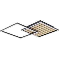 Eglo Cembrano 48,5x48,5cm 30W LED 3000K 3300lm musta/puu kattovalaisin
