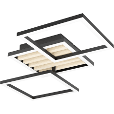 Eglo Cembrano 30,5x65,5cm 3x9W LED 3000K 3x1350lm musta/puu kattovalaisin
