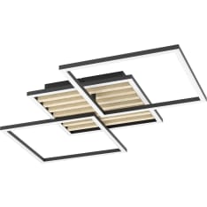 Eglo Cembrano 44,5x92,5cm 3x30W LED 3000K 3x3300lm musta/puu kattovalaisin