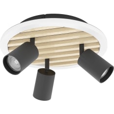 Eglo Cembrano 8W LED 3000K 880lm 3xGU10 musta/puu kattospottivalaisin