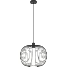 EGLO Lodods 45cm E27 musta riippuvalaisin