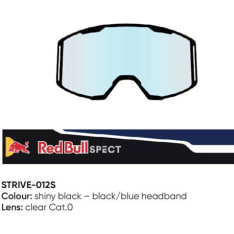 Spect Red Bull Strive MX Goggles Single lens Black/Blue clear