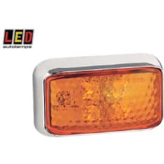 Led Autolamps 12/24V 58x35x19mm chrome side indicator