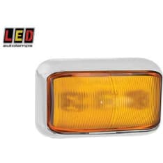 Led Autolamps 12/24V 58x35x19mm side indicator chrome frame