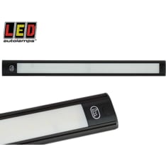 Led Autolamps 12V 410x40x11mm black aluminum interior light with tactile switch