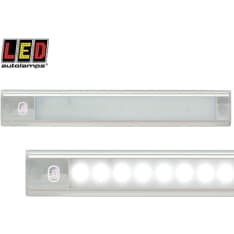Led Autolamps 12V 260x40x11mm silver aluminum interior light with tactile switch