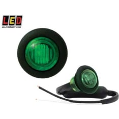 Led Autolamps 12/24V Ø28mm green round extreme light