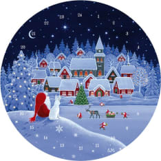 A traditional round 45 x 45 cm Advent calendar