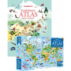 Koululaisen atlas kirja + palapeli