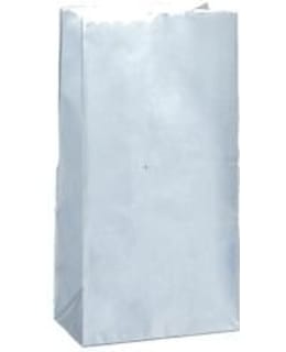 PAPERINEN LAHJAPUSSI HOPEANVÄRINEN 10KPL Main Image