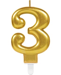 NUMEROKYNTTILÄ 3 KULLANVÄRINEN Main Image