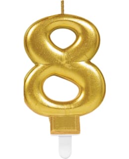 NUMEROKYNTTILÄ 8 KULLANVÄRINEN Main Image