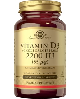 SOLGAR D3-VITAMIIN 55UG 100KAPS RAV.LISÄ Main Image
