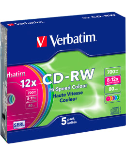 VERBATIM CD-RW 12X 700MB 5-PACK SLIM CAS Main Image