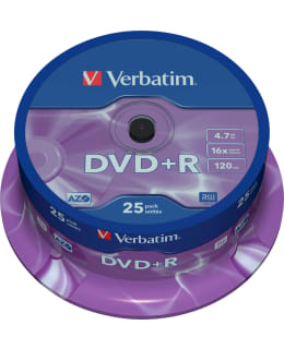 Verbatim DVD+R 16x 4.7 GB/120 min 25 kpl DVD+R -levy Main Image