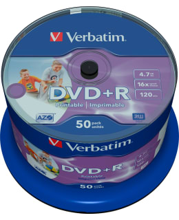 VERBATIM DVD+R 16X 4.7GB 50-PACK SP Main Image