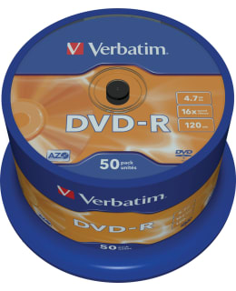 VERBATIM DVD-R 16X 4.7GB 50-PACK SPINDLE Main Image