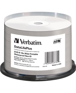 VERBATIM DVD-R AZO 4.7GB 16X DL+ WIDE GL Main Image
