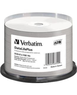 VERBATIM DVD-R AZO 4.7GB 16X DL+ WIDE PR Main Image
