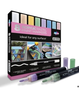 ZIELER 8 PASTELLISÄVYÄ AKRYYLITUSSIT Main Image