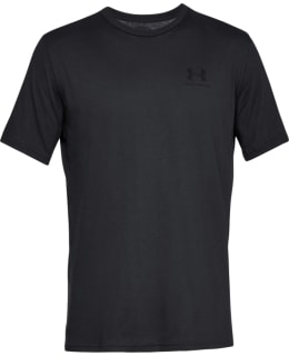 UA LFT CHST SHORTS TEE M 1326799 BLK SM Main Image