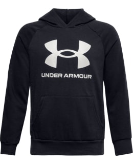 UA RIVAL FLEECE HOODIE B 1357585 001 YMD Main Image