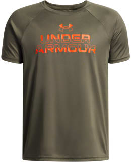 UA TECH SPLIT WORD SS JR 1383010 390 YLG Main Image