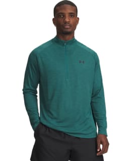 UA TECH TEXT 1/2 ZIP M 1382797-338-S Main Image