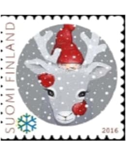 JUOKSE POROSEIN JOULUPOSTIMERKKI Main Image