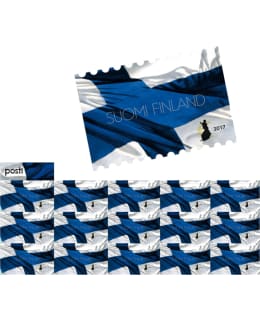 SUOMEN KANSALLISLIPPU 1.LK POSTIMERKKI Main Image