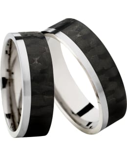 3D Carbon TC2-6 titaani - hiilikuitusormus Main Image