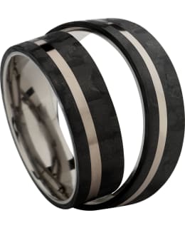 3D Carbon TC3-6 titaani - hiilikuitusormus Main Image