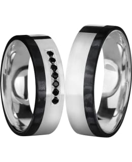 3D Carbon TC5-6-7x 0.015 ct timantti - titaani - hiilikuitusormus Main Image