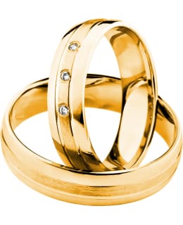 3D Gold 551-5 3 x 0,01 ct keltakultainen timanttisormus Main Image