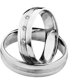 3D Gold 551-5 3 x 0,01 ct valkokultainen timanttisormus Main Image