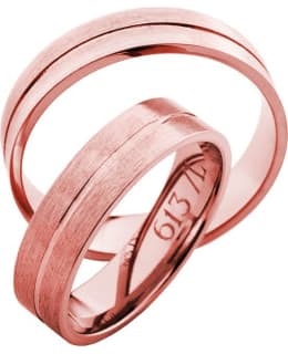 3D Gold 613-5 punakultainen sormus Main Image