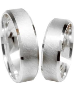 3D Gold 632-6 valkokultainen sormus Main Image