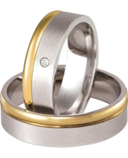 3D Gold 654-6 1 x 0,01 ct kelta-valkokultainen timanttisormus Main Image