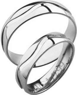 3D Gold 663-5,5 valkokultainen sormus Main Image