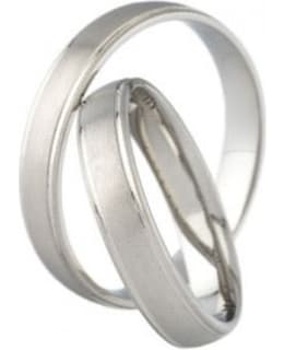 3D Gold 681-4 valkokultainen sormus Main Image