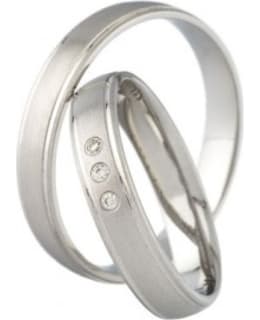 3D Gold 681-4 3 x 0,01 ct valkokultainen timanttisormus Main Image