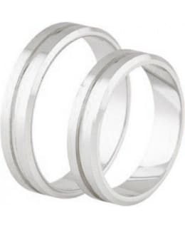 3D Gold 688-5 valkokultainen sormus Main Image