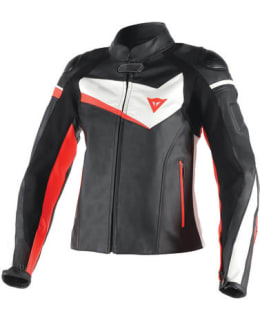 VELOSTER LADY LEATHER JACKET WHI-BLK 48 Main Image